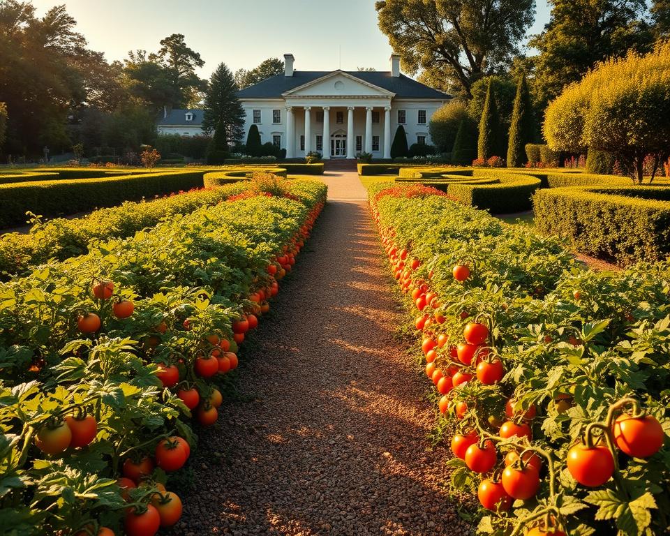 Jefferson's Monticello garden layout